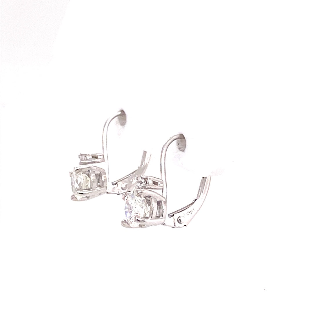 Beeghly & Co. 14 KAT White Gold Diamond Drop Earrings SS200001:1003:S