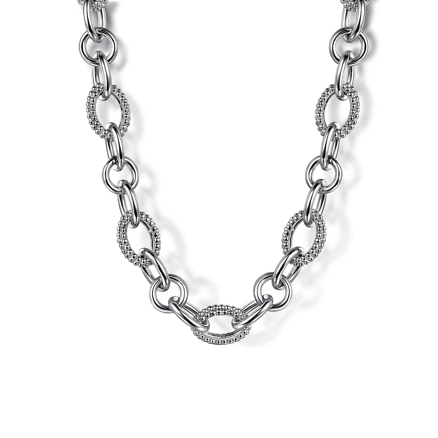 Textured Bujukan Necklace in Silver by Gabriel NY