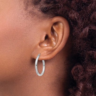 Silver Hoop Earrings QE4385