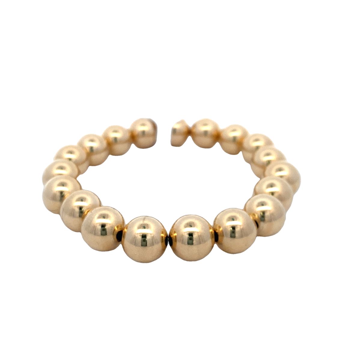 10mm Stretch Beaded Bracelet in Yellow Gold by Karen Lazar