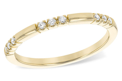 Diamond Station Ring in Yellow Gold by Allison Kaufman Co.