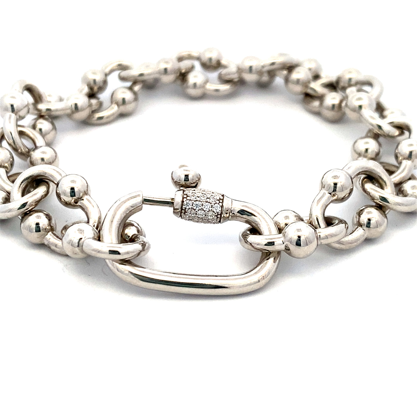 Chunky Chain Link Bracelet in Silver by Ti Sento Milano