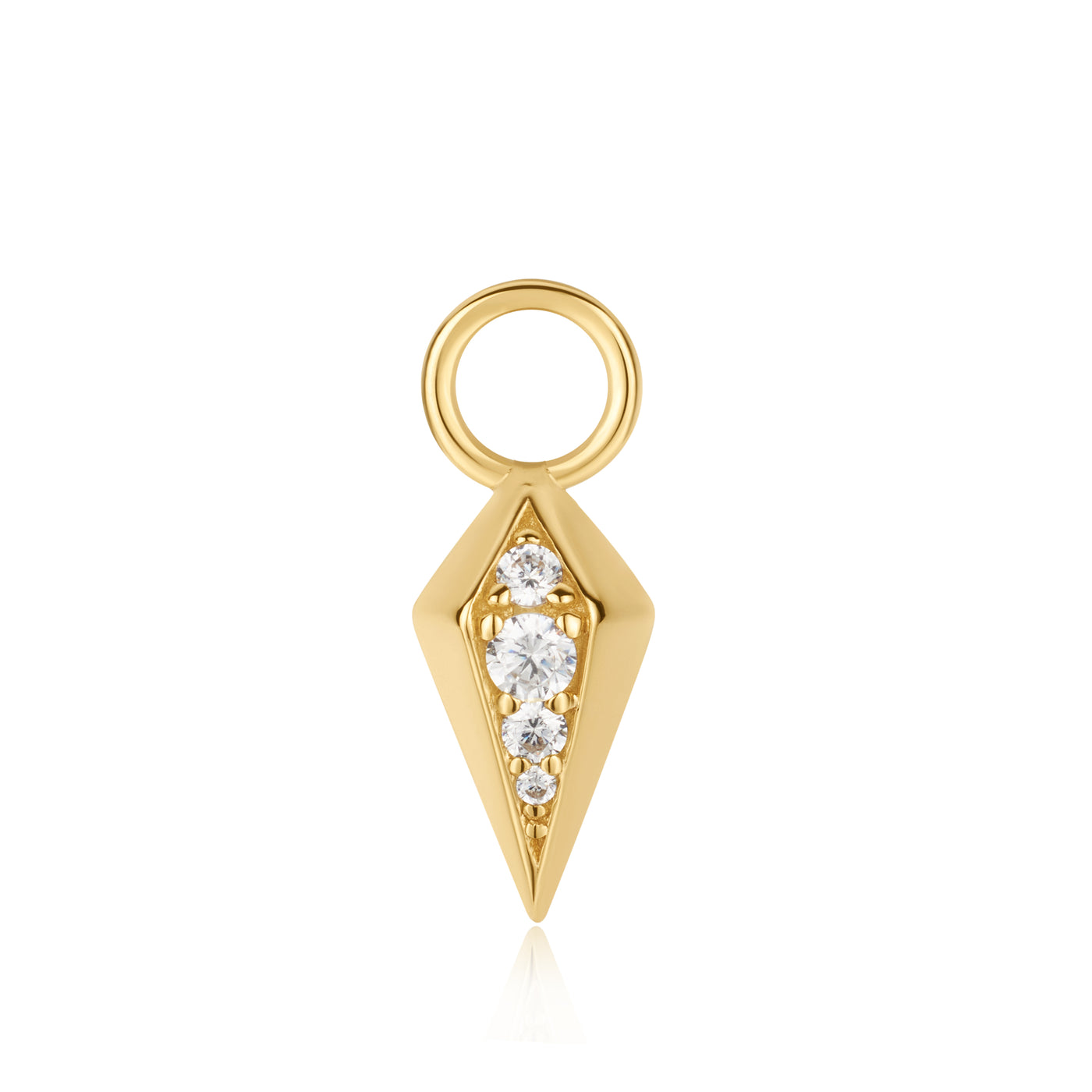 Rhombus Earring Charm in Yellow Gold by Ania Haie