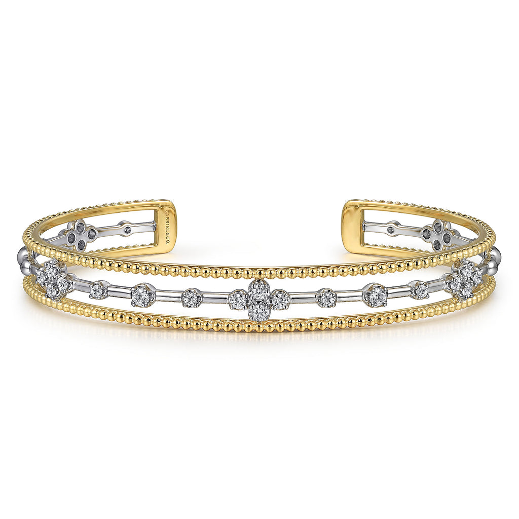 Gabriel & Co. 14k White Gold Demure Diamond Bangle Bracelet | Roth Jewelers