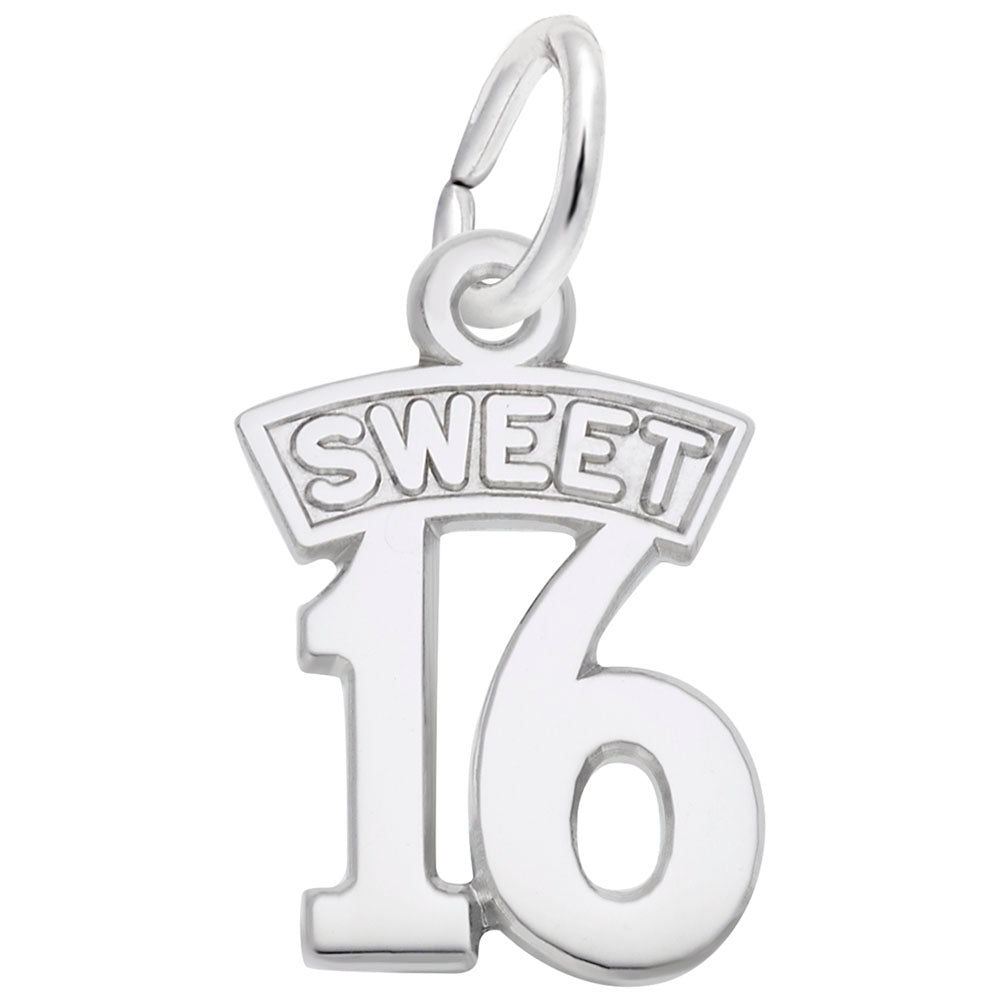 Silver Sweet Sixteen Charm  0681