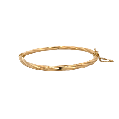 ESTATE Yellow Gold Twist Bangle