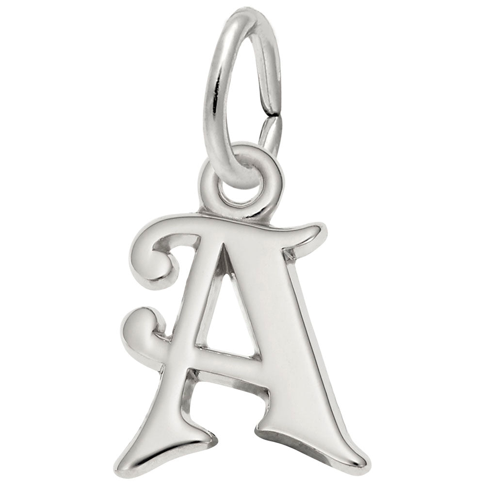 Initial "A" Charm in SIlver