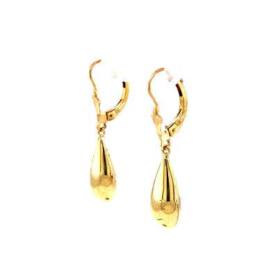 Estate Drop Earrings in Yellow Gold