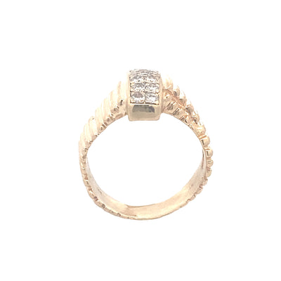 Estate  Diamond Fashion Ring in Yellow Gold