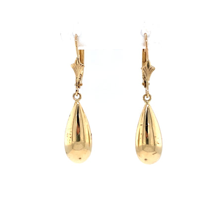 Estate Drop Earrings in Yellow Gold