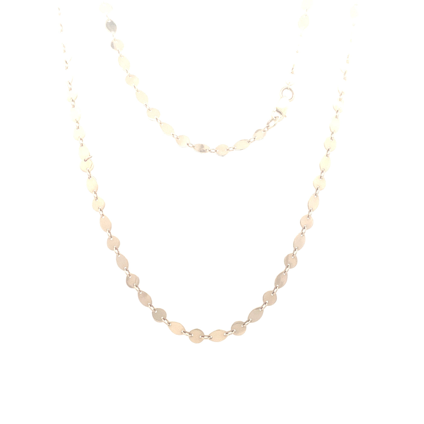 Yellow Gold Alternating Disc Necklace