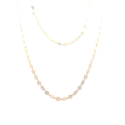 Yellow Gold Alternating Disc Necklace