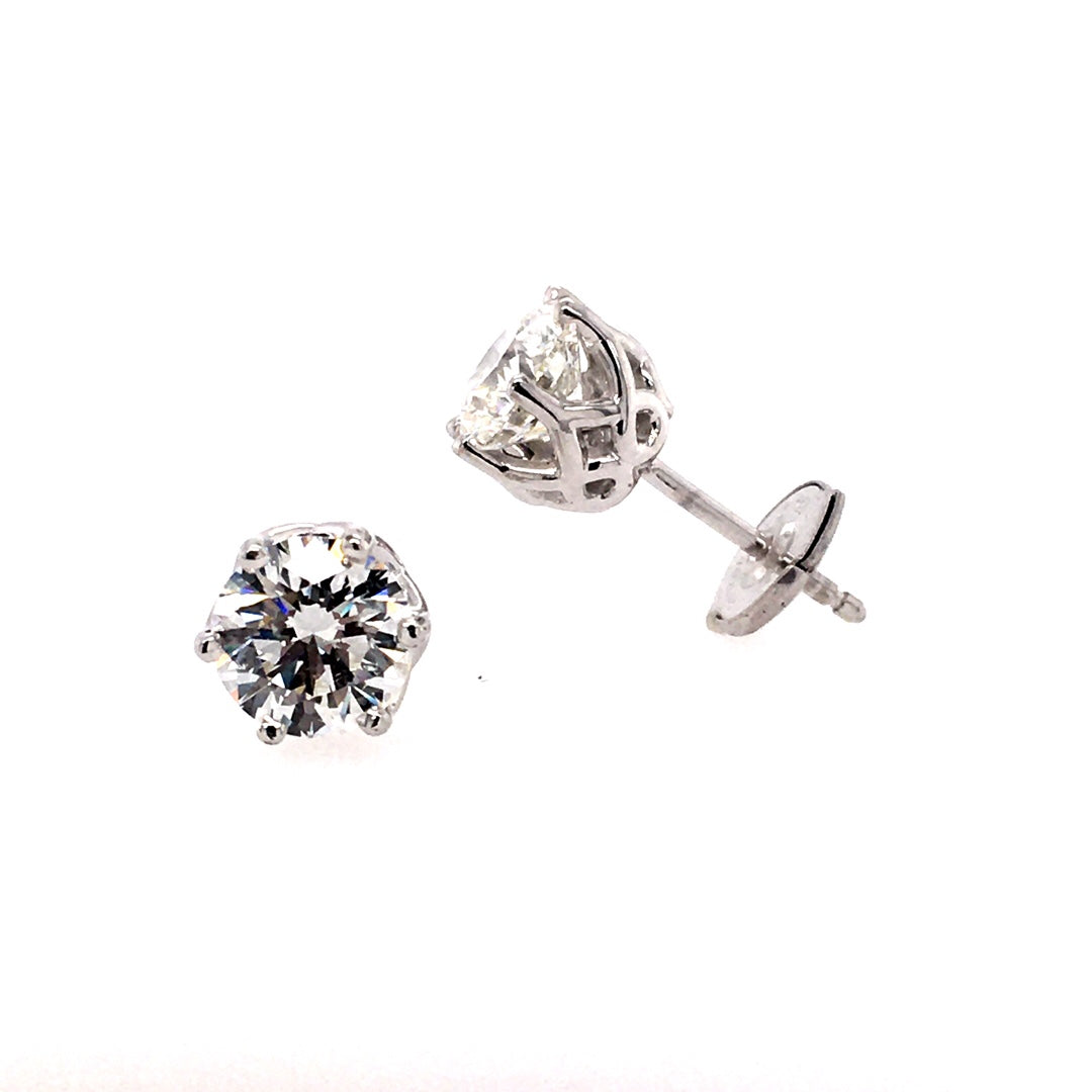 Beeghly & Co. "Best Collection"  White Gold  2 CTW Diamond Stud Earrings