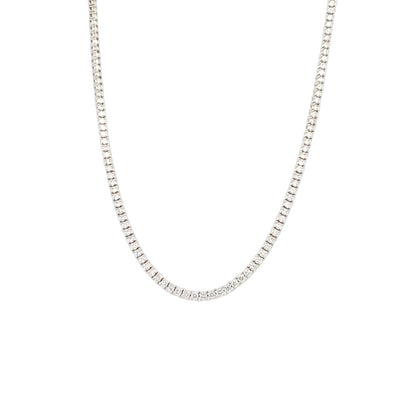 White Gold 7.82ctw Diamond Tennis Necklace