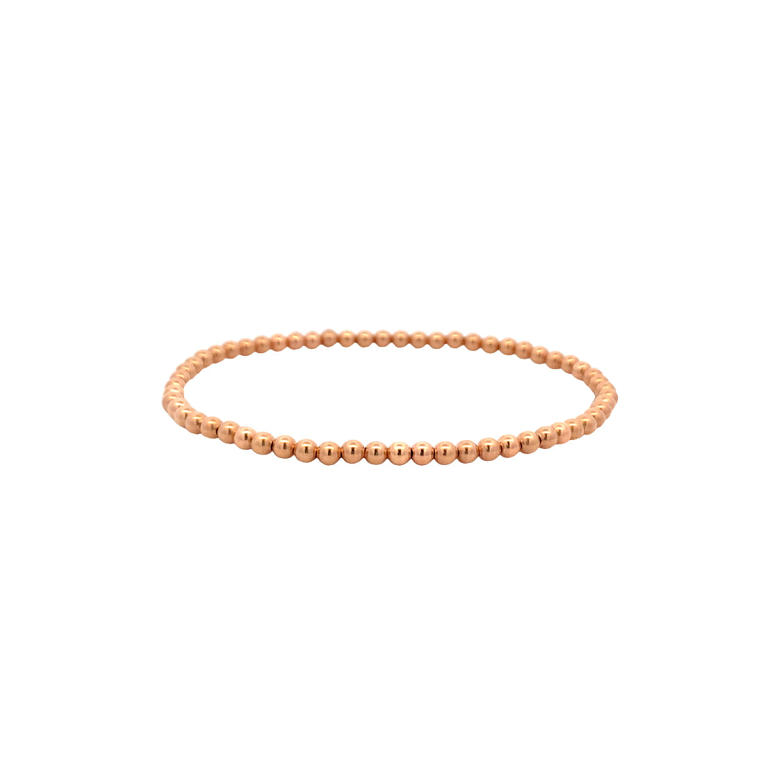 3mm Expandable Bead Bracelet in Rose Gold by Karen Lazar