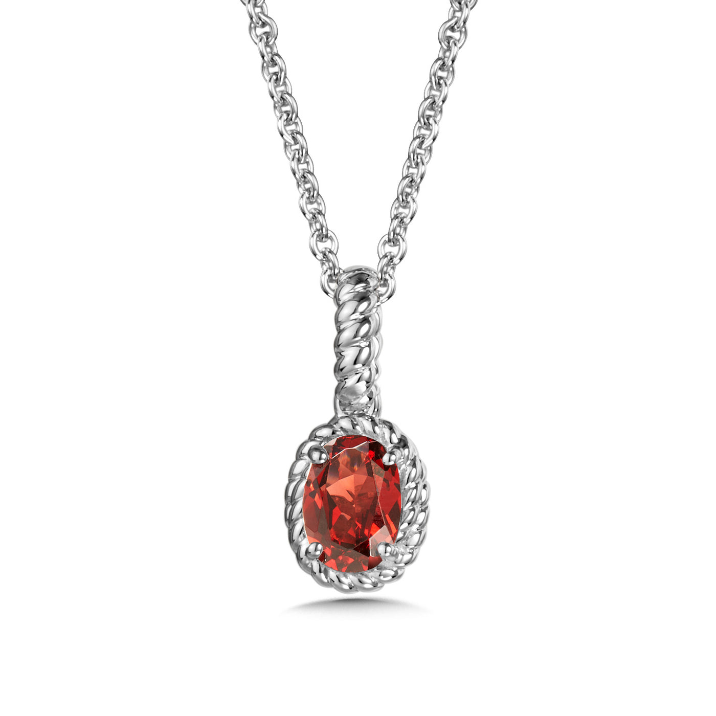 Silver Garnet Halo Pendants LVP708-GT