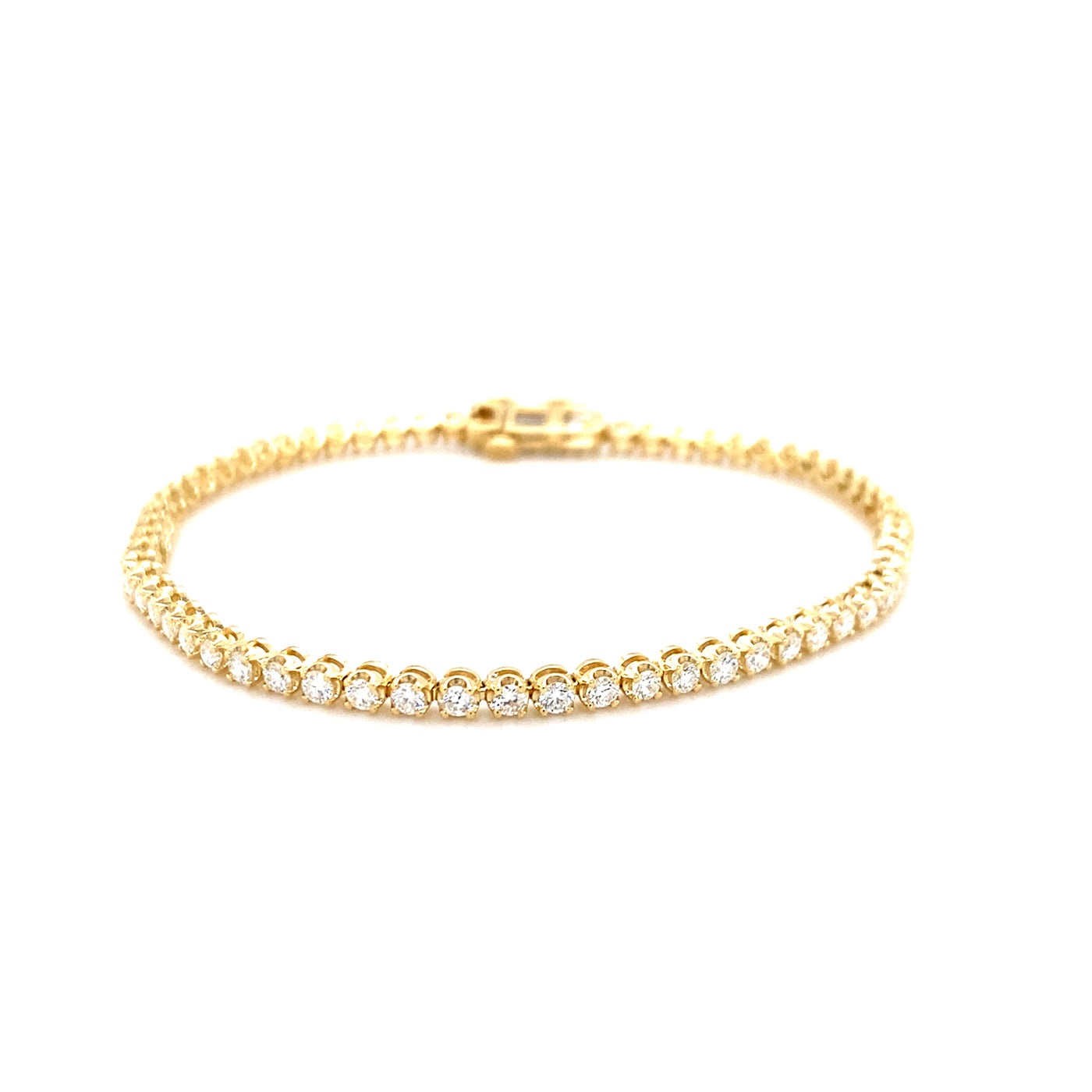 Lab-Created Diamond Tennis Bracelet in Yellow Gold