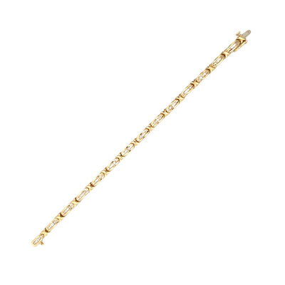 Estate Diamond Link Bracelet in Yellow Gold