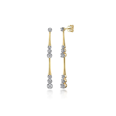 Gabriel & Co. 14KT Yellow Gold Drop Diamond Earrings EG14828Y45JJ