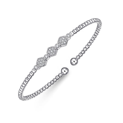 Gabriel & Co. White Gold Diamond Bujukan Bangle