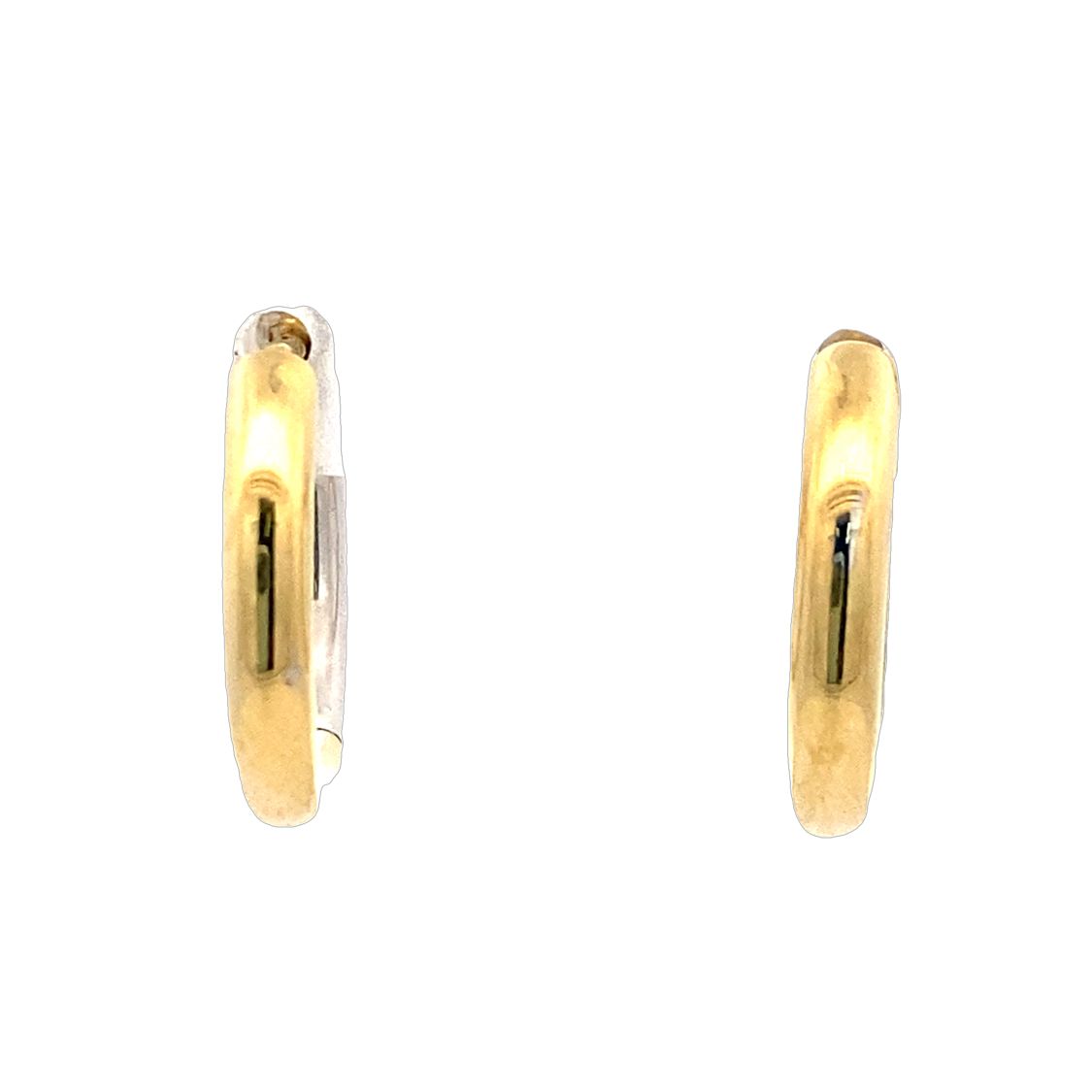 Estate Two-Tone Hoop Earrings