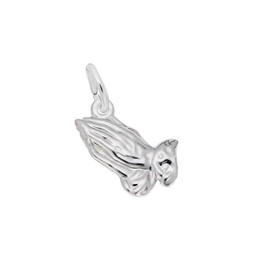 Praying Hands Charm in Silver