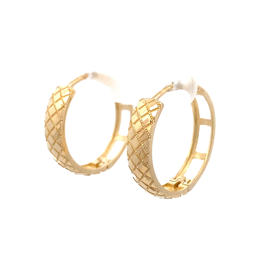 D/C Open Back Hoops in Yellow Gold