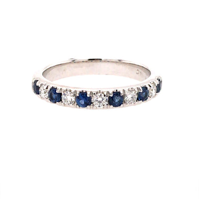 1/2 ctw Sapphire and Diamond Ring in White GOld by B&C