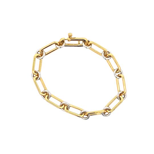 Chain Link Bracelet in Two-Tone Gold by Ti Sento Milano