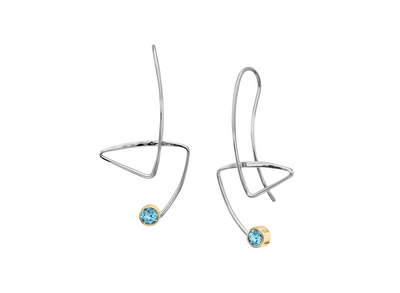 Gadabout Topaz Drop Earrings in Silver by E.L. Designs