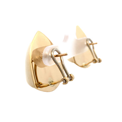 Estate Yellow Gold Geometric Earrings