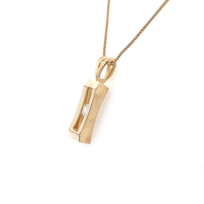 Estate Yellow Gold  Diamond Pendant