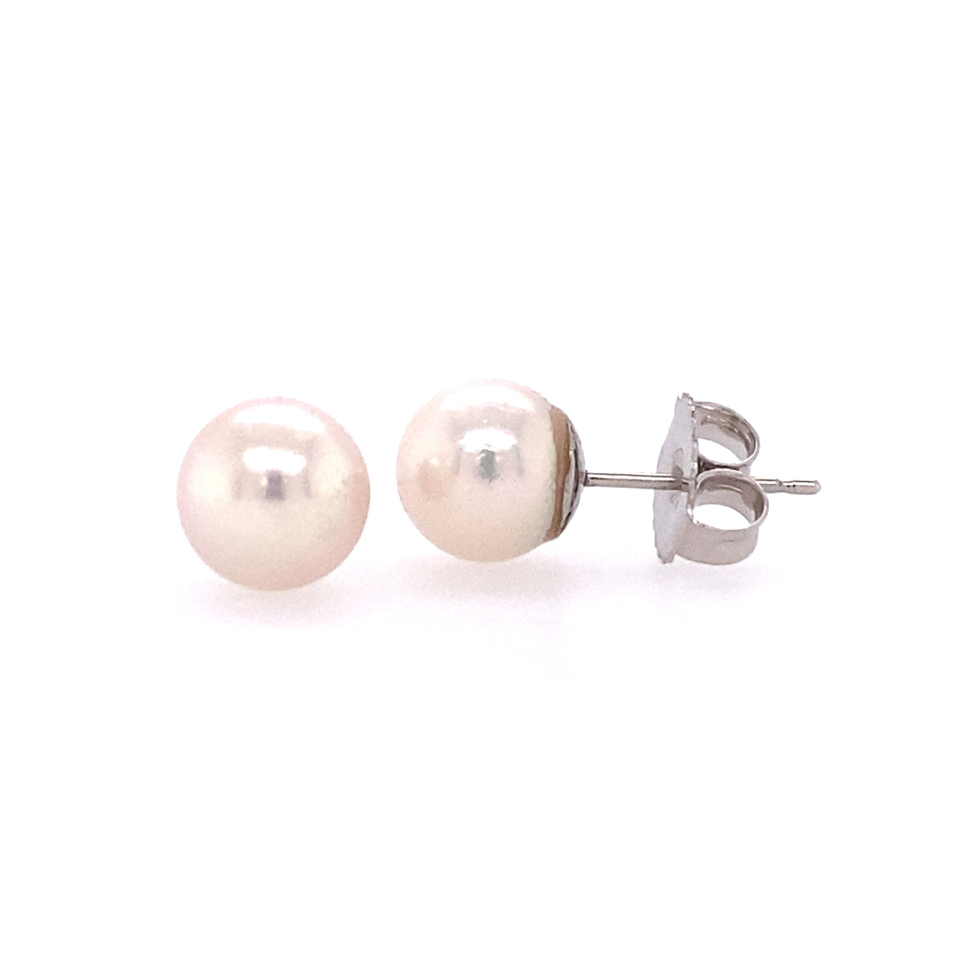 Pearl Grand Earrings in White Gold by B&C