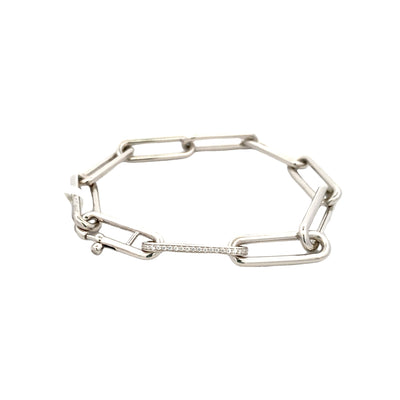 CZ Sparkle Link Bracelet in Silver by Ti Sento Milano