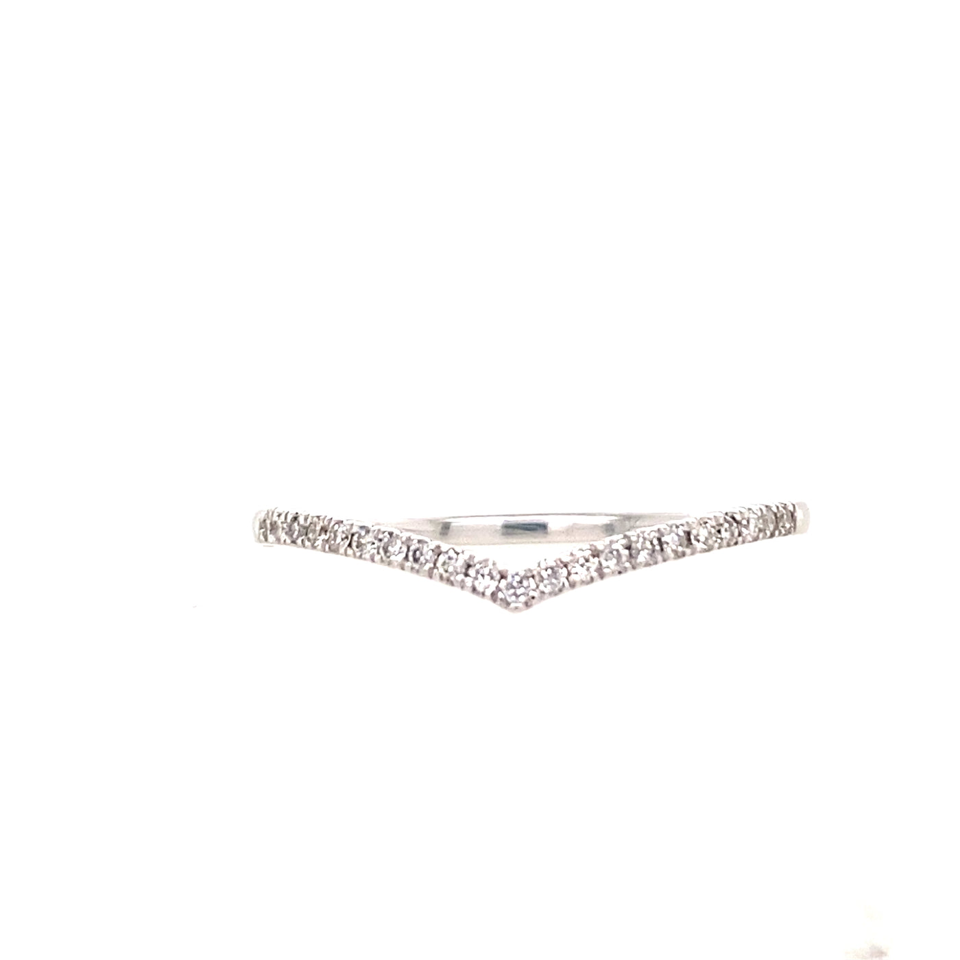 Diamond Curved Enhancer Band in White Gold