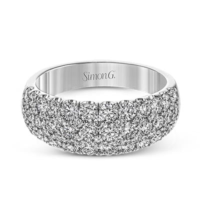 Diamond Pave Ring in White Gold by Simon G