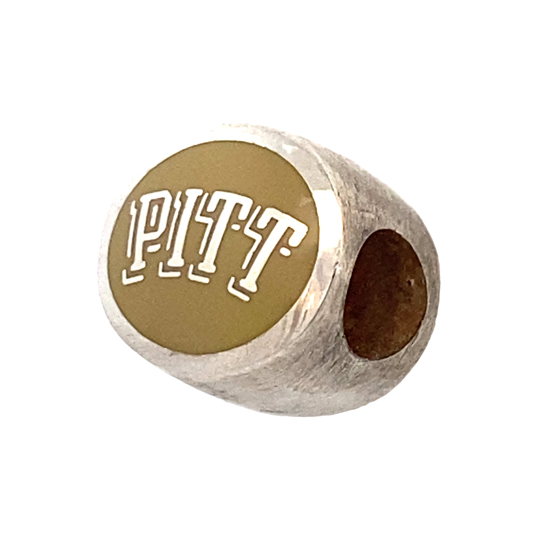 Enamel Pitt Bead in SIlver