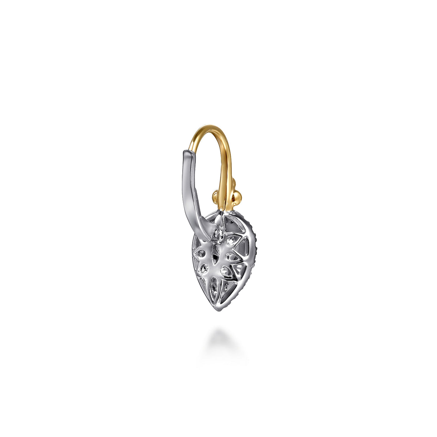 Diamond Drop Earrings in Two-Tone Gold by Gabriel & Co.