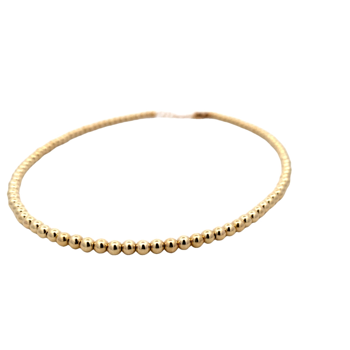 Beaded Signature Necklace in Yellow Gold by Karen Lazar