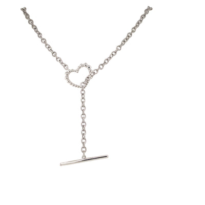 Open Heart Bujukan Necklace in Silver by Gabriel NY