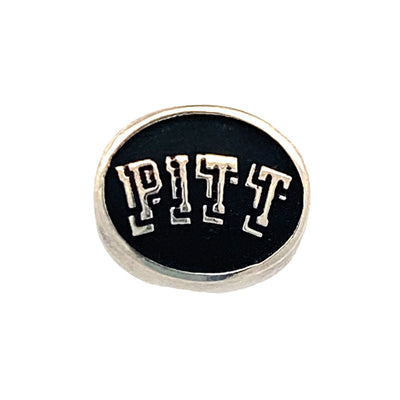 Enamel Pitt Bead in SIlver