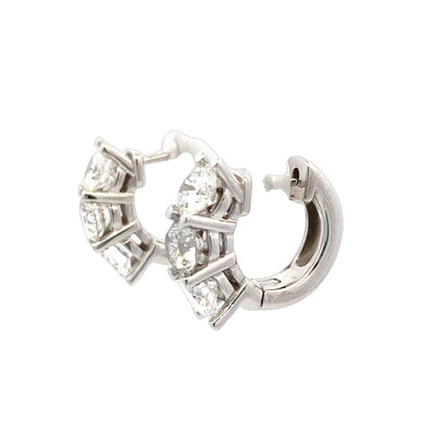 Beeghly & Co. White Gold Diamond Hoop Earrings