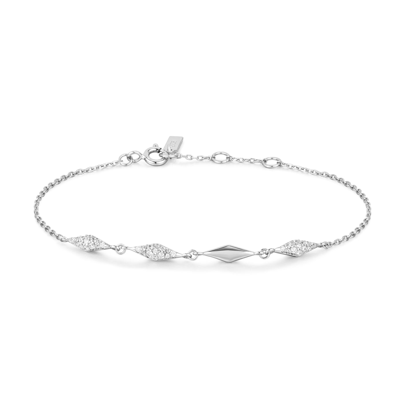 Sparkle Station Bracelet in Silver by Ania Haie