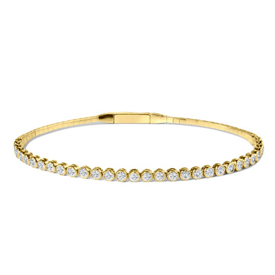 Yellow Gold Diamond Bangle