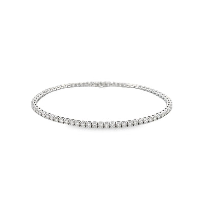 Diamond Line Tennis Bracelet in White Gold