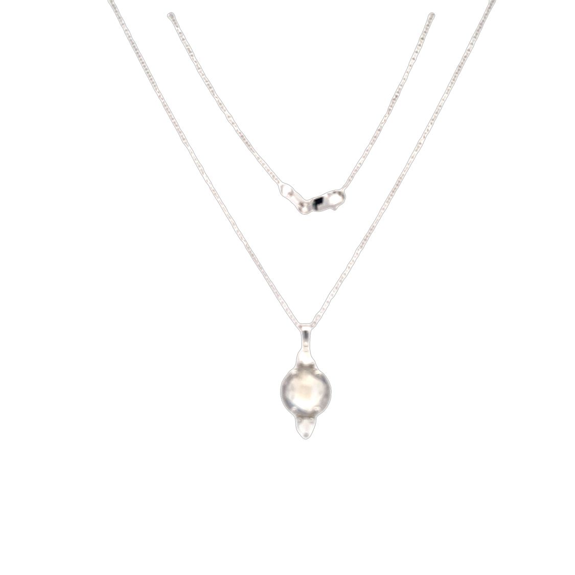 Beeghly & Co. White Gold Moonstone Pendant