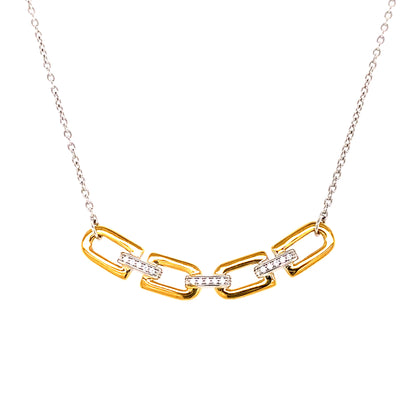 Fancy Link Necklace in Two-Tone Gold by Ti Sento Milano