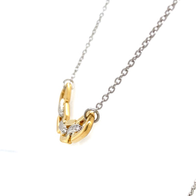 Fancy Link Necklace in Two-Tone Gold by Ti Sento Milano