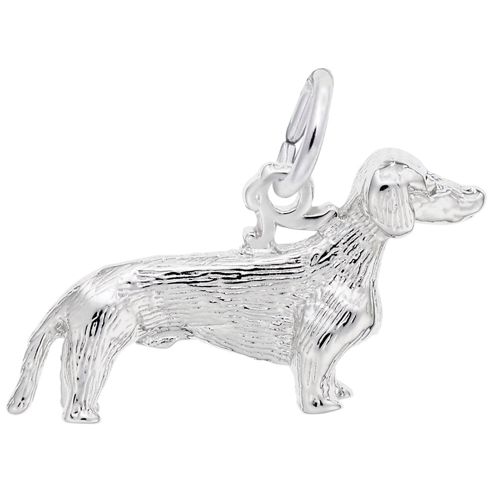 Dachshund Charm in Silver