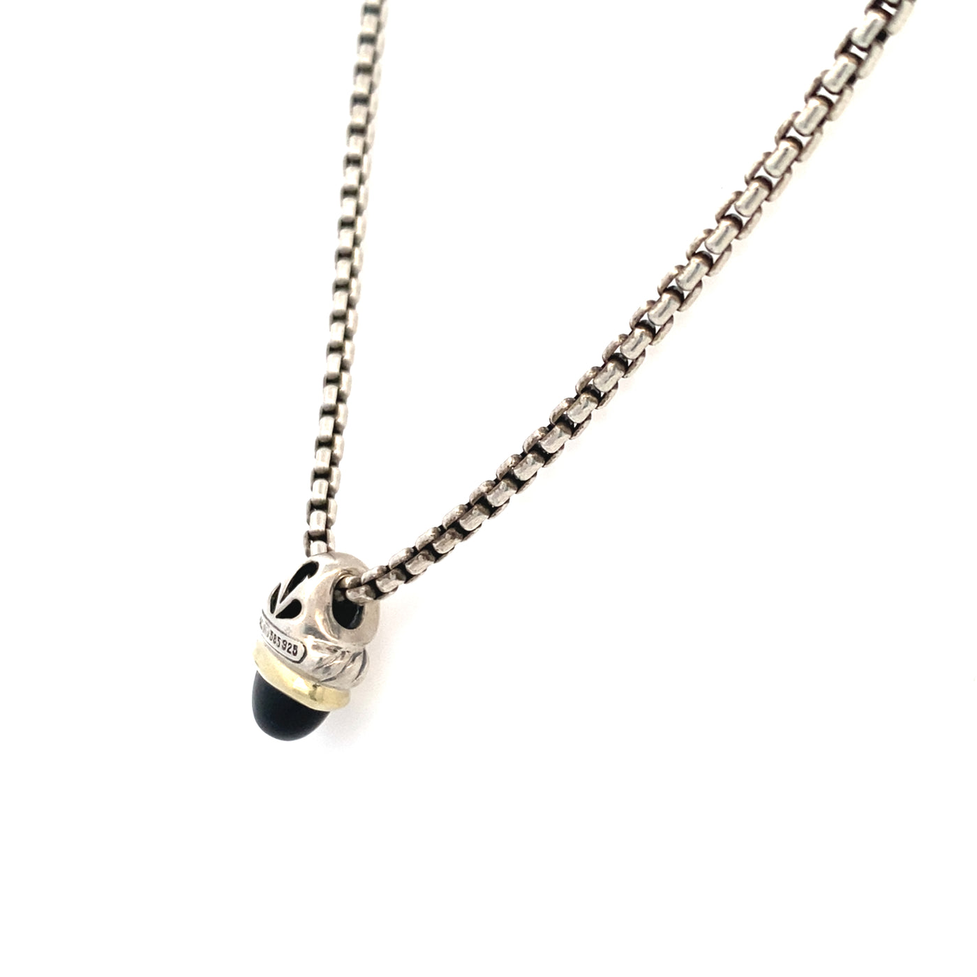 Estate Onyx Pendant inTwo Tone Gold by David Yurman